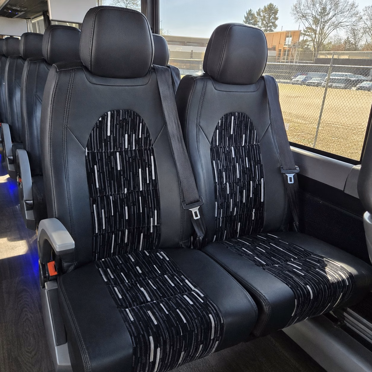 56 passenger charter bus interior