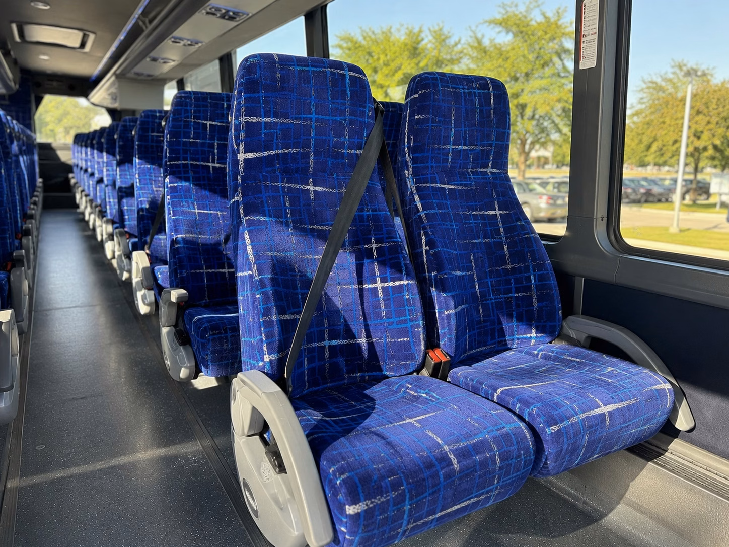 sparks charter bus rental interior
